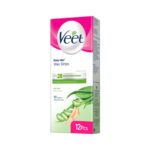 Veet Easy-Gel Wax Strips for Body and Legs Dry Skin with Aloe Vera and Green Tea Scent, 12 pcsVeet Easy-Gel Wax Strips for Body and Legs Dry Skin with Aloe Vera and Green Tea Scent, 12 pcs