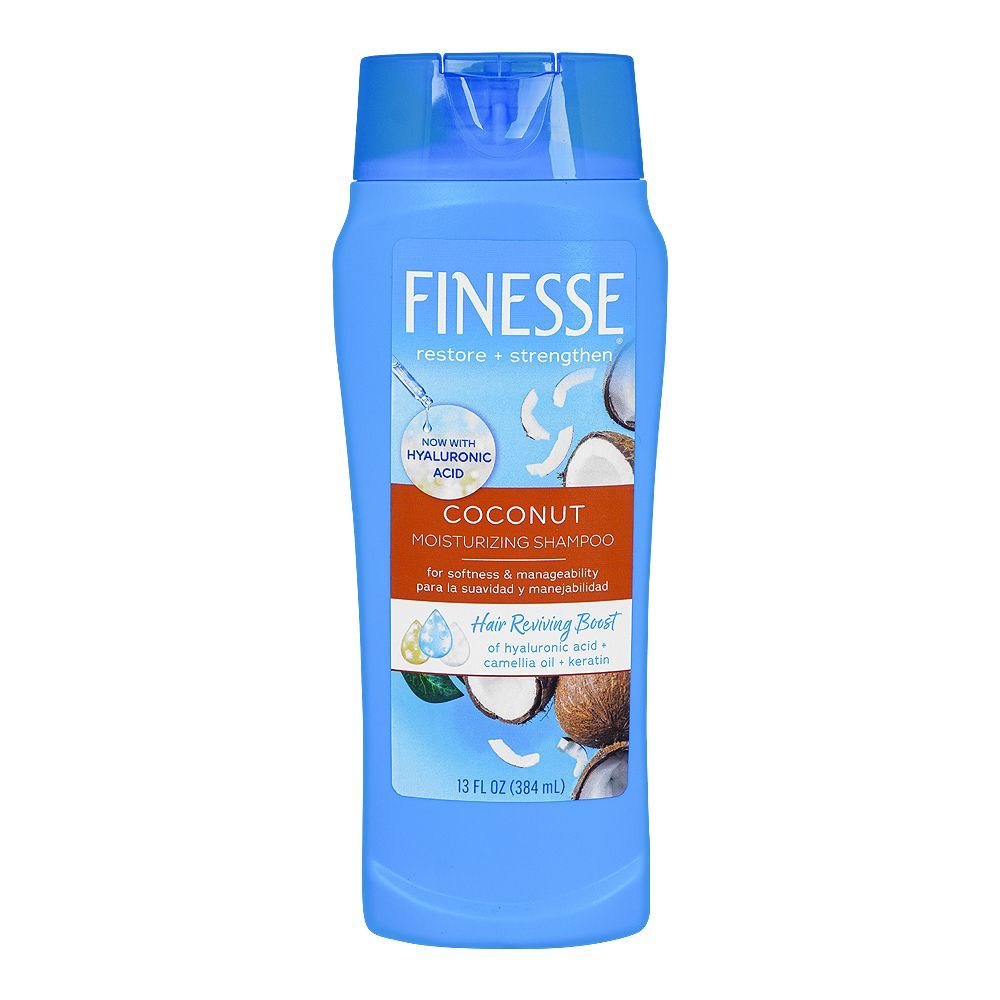 307.jpg Finesse Restore + Strengthen Coconut Moisturizing Shampoo For Dry/Damaged/Stubborn Hair, 384 mlFinesse Restore + Strengthen Coconut Moisturizing Shampoo For Dry/Damaged/Stubborn Hair, 384 ml - Image 1