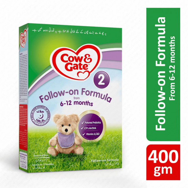 Cow & Gate 2 Follow On Baby Milk Formula Powder 6-12 Months 400g
