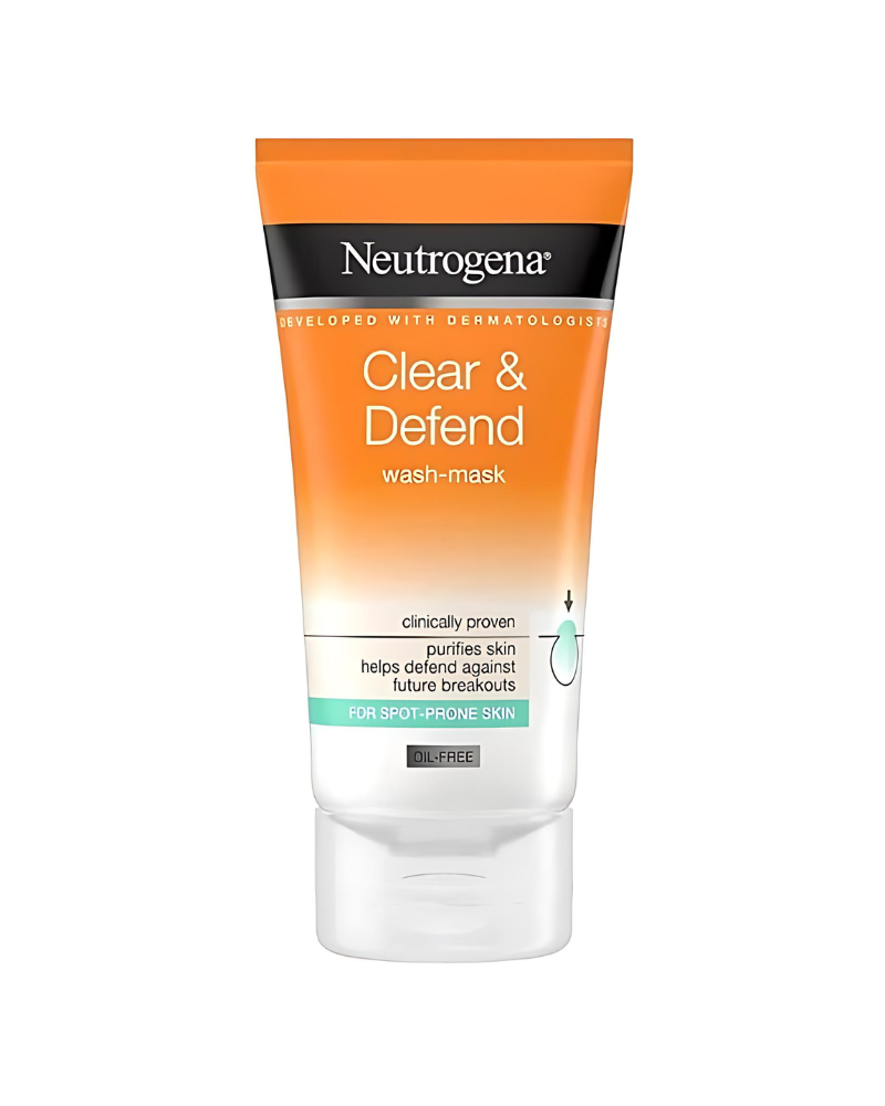 Untitleddesign-2024-07-30T184925.923.png Neutrogena Clear & Defend Oil-Free Wash-Mask For Spot-Prone Skin, 150 mlNeutrogena Clear & Defend Oil-Free Wash-Mask For Spot-Prone Skin, 150 ml - Image 1