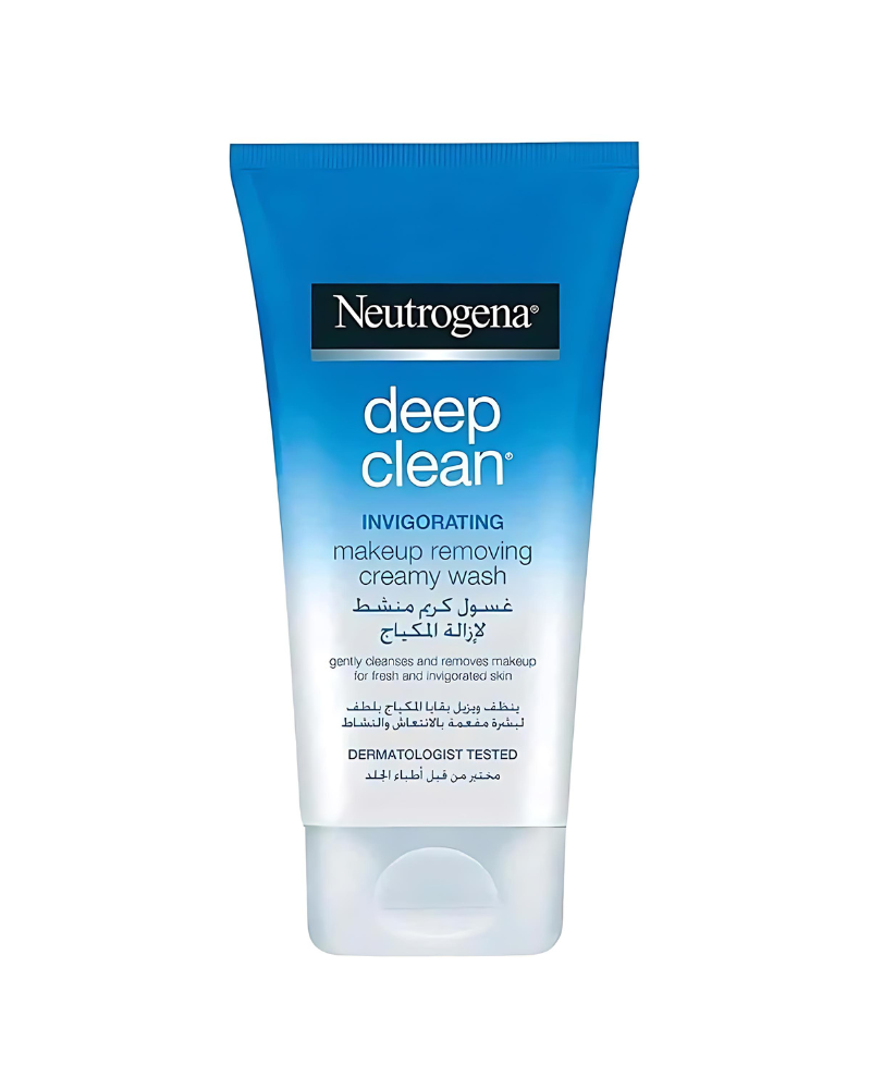 Untitleddesign-2024-07-31T145519.690.png Neutrogena Deep Clean Invigorating Makeup Removing Creamy Wash, 150 mlNeutrogena Deep Clean Invigorating Makeup Removing Creamy Wash, 150 ml - Image 1