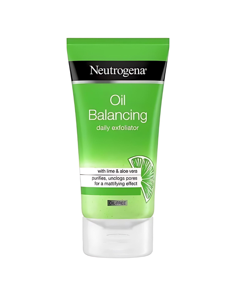 Untitleddesign-2024-07-31T150116.773.png Neutrogena Oil Balancing Daily Exfoliator Oi;-Free With Lime & Aloe Vera For Oily Skin, 150 mlNeutrogena Oil Balancing Daily Exfoliator Oi;-Free With Lime & Aloe Vera For Oily Skin, 150 ml - Image 1