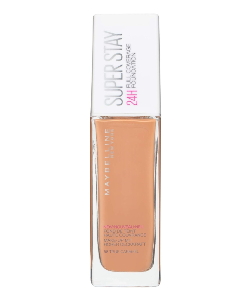 Untitleddesign_37_37a7d578-e170-44d0-92cd-543ee3d52aa6.png Maybelline Superstay 24 Hour Full Coverage Foundation - 58 True CaramelMaybelline Superstay 24 Hour Full Coverage Foundation - 58 True Caramel - Image 1