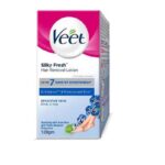 Veet Silky Fresh Hair Removal Cream Sensitive Skin - Body & Legs - Aloe Vera and Violet Blossom Fragrance, 120 gVeet Silky Fresh Hair Removal Cream Sensitive Skin - Body & Legs - Aloe Vera and Violet Blossom Fragrance, 120 g