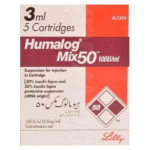 Humalog Mix 50 100IU injection 5 Cartridgesx3ml
