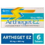Artheget 80 mg / 480 mg tablet 1 x 6's