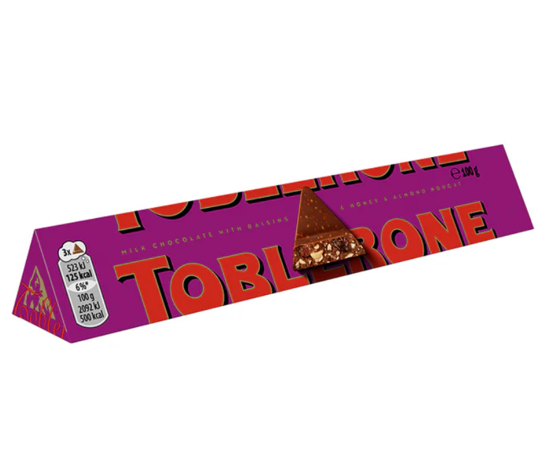 hon.png Toblerone Milk Chocolate, 100gToblerone Milk Chocolate, 100g - Image 1