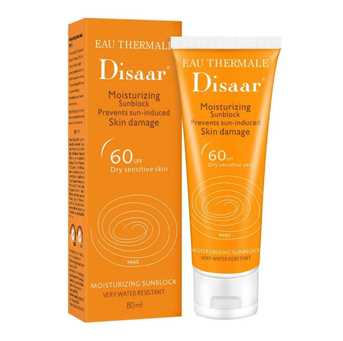 thatwe.png Disaar Moisturizing Sunblock SPF 60, 80mlDisaar Moisturizing Sunblock SPF 60, 80ml - Image 1