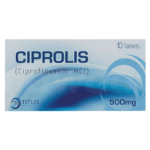 Ciprolis 500 mg tablet 1 x 10's
