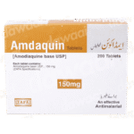 Amdaquin 150mg tablet 20x10's