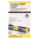 Humalog Mix 100IU injection kwikpen 5 Cartridges x 3ml