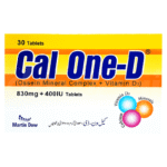 Cal One-D 830mg/400Iu tablet 3 x 10's