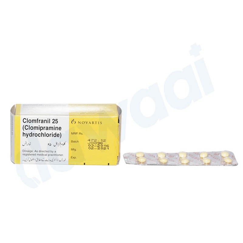 novclo5354_1.png Clomfranil 25mg tablet 10x10's - Image 1