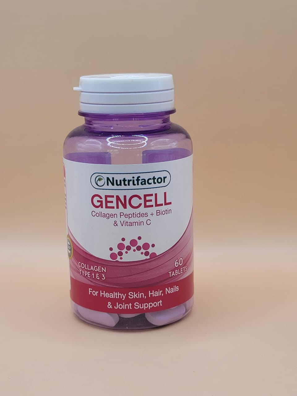 IMG-20250205-WA0189 Nutrifactor GENCELL Collagen Peptides + Biotin & Vitamin C Tablets - Image 1