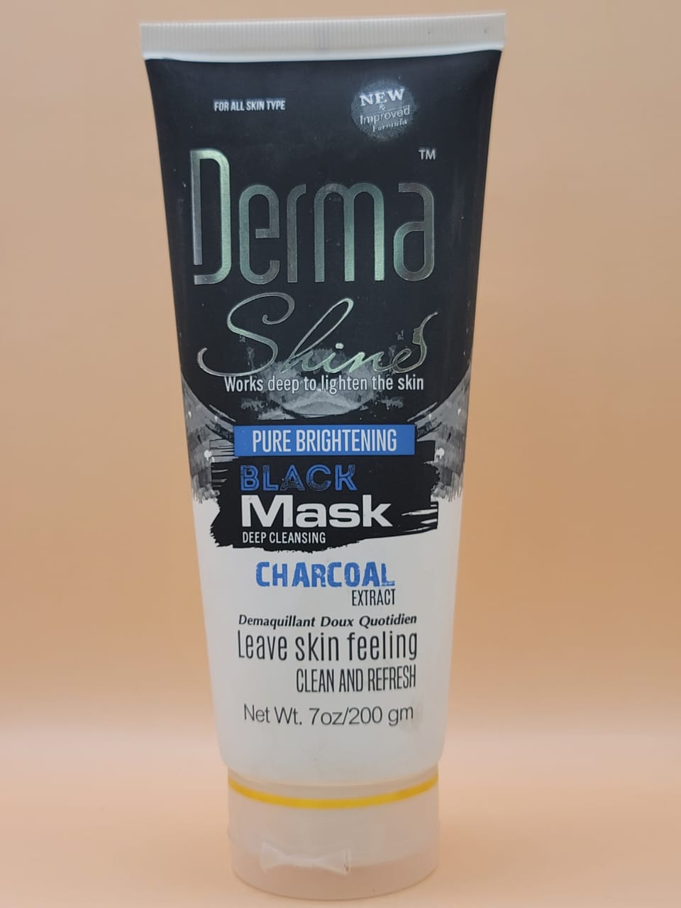 IMG-20250205-WA0235 Derma Shines PURE BRIGHTENING BLACK MASK DEEP CLEANSING CHARCOAL Extract 200gm - Image 1