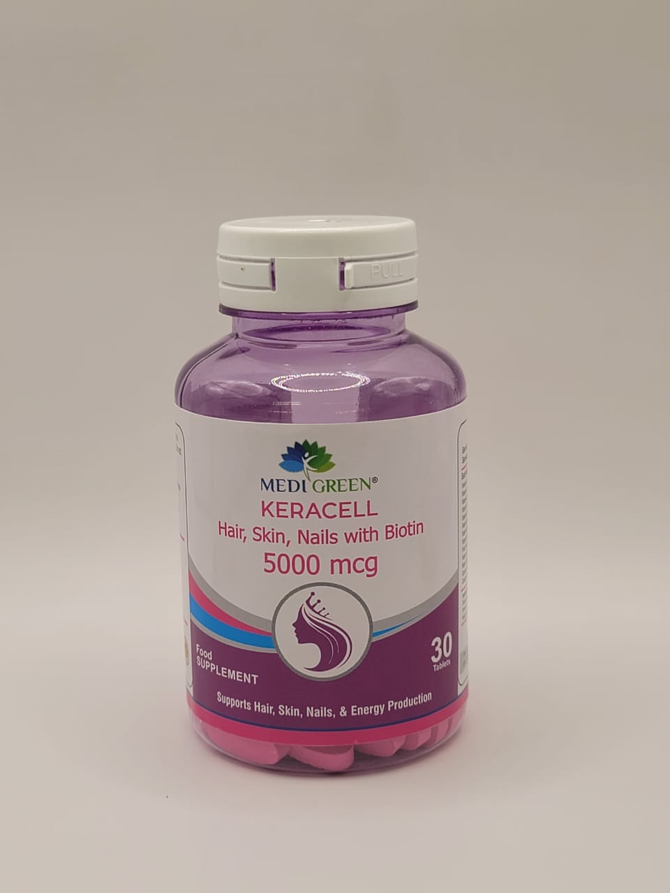IMG-20250206-WA0023 MEDIGREEN KERACELL HAIR,SKIN,NAILS with BIOTIN 5000mcg 30 tablets - Image 1