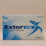 Extor 5/80 (Amlodipine+Valsartan) tablets