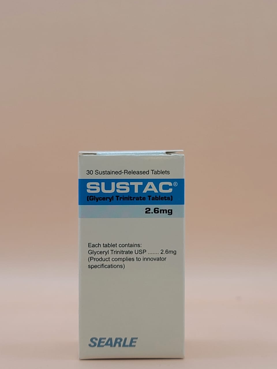 IMG-20250212-WA0056 SUSTAC (Glyceryl Trinitrate Tablets) 2.6 mg - Image 1