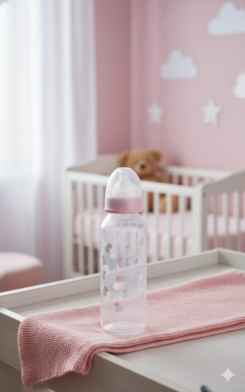 XS0006 PINK COLOUR Normal Neck Large 4oz Feeding Bottle