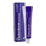A 15g tube and box of Clobederm Ointment (Clobetasol Propionate 0.05% w/w) by Atco Laboratories for severe skin conditions.