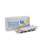 Box and blister packs of Seroxat CR 25mg (Paroxetine Hydrochloride) controlled-release tablets by GSK.