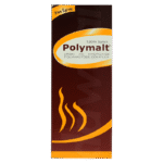 Front packaging of Polymalt Iron Syrup 120ml containing Iron (III) Hydroxide Polymaltose Complex.