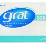 Grat 320mg Gemifloxacin Tablets pack by Genix Pharma