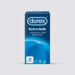 lue box of Durex Extra Safe Condoms with easy on shape.