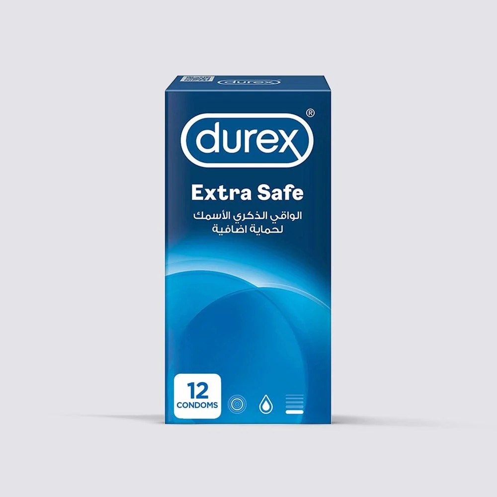5010232964501 lue box of Durex Extra Safe Condoms with easy on shape.