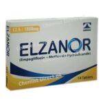 Elzanor Tablets 12.5/1000mg pack by Tabros Pharma for Type 2 Diabetes treatment.