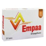 Box of Empaa 10 mg Tablets containing twenty-eight tablets of Empagliflozin.