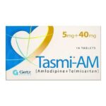 Tasmi-AM 5mg + 40mg Tablets pack of 14 for high blood pressure management by Getz Pharma.