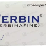 Terbin 125mg Terbinafine broad-spectrum antifungal tablets packaging box by Seattle.