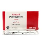 Amoxil 250mg Amoxycillin Capsules 100 count box by GSK