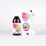 Lian Syrup 120ml bottle and box packaging, a sugar-free urinary anti-inflammatory supplement with cranberry and salvia officinalis extract.