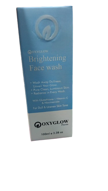 Oxyglow Brigheting Face Wash Oxyglow Brightening Face Wash 100ml bottle with Glutathione, Vitamin C, and Niacinamide for a radiant and even skin tone.